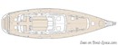 Hylas Yachts Hylas 70 layout Picture extracted from the commercial documentation © Hylas Yachts