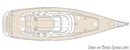 Hylas Yachts Hylas 63 layout Picture extracted from the commercial documentation © Hylas Yachts