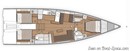 Bénéteau First Yacht 53 layout Picture extracted from the commercial documentation © Bénéteau