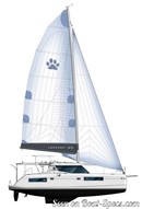Robertson and Caine Leopard 45 sailplan Picture extracted from the commercial documentation © Robertson and Caine
