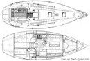 Bénéteau First 35S5 layout Picture extracted from the commercial documentation © Bénéteau