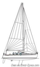 Bénéteau First 36.7 plan de voilure Image issue de la documentation commerciale © Bénéteau