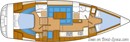 Discovery Yachts Group Southerly 42 layout Picture extracted from the commercial documentation © Discovery Yachts Group