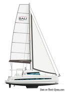 Catana Bali 4.3 plan de voilure Image issue de la documentation commerciale © Catana