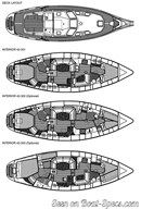 Nauticat Yachts Nauticat 42 layout Picture extracted from the commercial documentation © Nauticat Yachts
