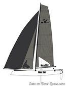 Hobie Cat Wild Cat sailplan Picture extracted from the commercial documentation © Hobie Cat