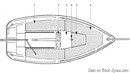 Jeanneau Sun Fast 17 layout Picture extracted from the commercial documentation © Jeanneau