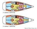 Jeanneau Sun Fast 42 layout Picture extracted from the commercial documentation © Jeanneau