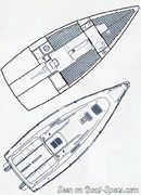 Bénéteau First 260 Spirit layout Picture extracted from the commercial documentation © Bénéteau