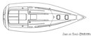 Jeanneau Sun Fast 32 layout Picture extracted from the commercial documentation © Jeanneau