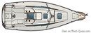Delphia Yachts Delphia 31 layout Picture extracted from the commercial documentation © Delphia Yachts