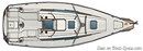 Delphia Yachts Delphia 31 plan Image issue de la documentation commerciale © Delphia Yachts