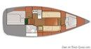 Delphia Yachts Delphia 31 layout Picture extracted from the commercial documentation © Delphia Yachts