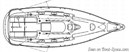 Bénéteau First 33.7 layout Picture extracted from the commercial documentation © Bénéteau