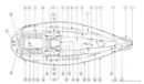 Jeanneau Sun Liberty 34 layout Picture extracted from the commercial documentation © Jeanneau