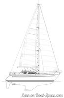 Nauticat Yachts Nauticat 321 plan de voilure Image issue de la documentation commerciale © Nauticat Yachts