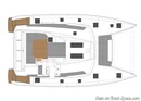 Fountaine Pajot Elba 45 layout Picture extracted from the commercial documentation © Fountaine Pajot