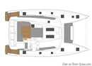 Fountaine Pajot Elba 45 plan Image issue de la documentation commerciale © Fountaine Pajot