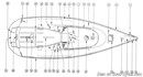 JOD 35 (Jeanneau One Design) layout Picture extracted from the commercial documentation © Jeanneau