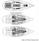 Bénéteau First 345 layout Picture extracted from the commercial documentation © Bénéteau