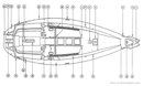 Jeanneau Sun Odyssey 36 layout Picture extracted from the commercial documentation © Jeanneau