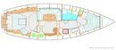 Nauticat Yachts Nauticat 37 plan Image issue de la documentation commerciale © Nauticat Yachts