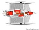 Corsair Marine Corsair 37 layout Picture extracted from the commercial documentation © Corsair Marine