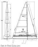 AD Boats Salona 37 sailplan Picture extracted from the commercial documentation © AD Boats