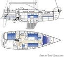 Hallberg-Rassy 372 plan Image issue de la documentation commerciale © Hallberg-Rassy