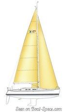 X-Yachts X-37 plan de voilure Image issue de la documentation commerciale © X-Yachts