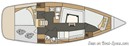 Elan Yachts Impression 40 layout Picture extracted from the commercial documentation © Elan Yachts