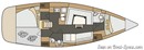 Elan Yachts Impression 40 layout Picture extracted from the commercial documentation © Elan Yachts