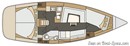 Elan Yachts Impression 40 layout Picture extracted from the commercial documentation © Elan Yachts