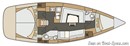 Elan Yachts Impression 40 layout Picture extracted from the commercial documentation © Elan Yachts
