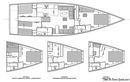 Catalina Yachts Catalina 545 layout Picture extracted from the commercial documentation © Catalina Yachts