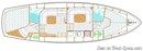 Siltala Yachts Nauticat 38 layout Picture extracted from the commercial documentation © Siltala Yachts