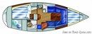 Dufour 30 Classic layout Picture extracted from the commercial documentation © Dufour