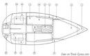 Jeanneau Sun Way 21 layout Picture extracted from the commercial documentation © Jeanneau