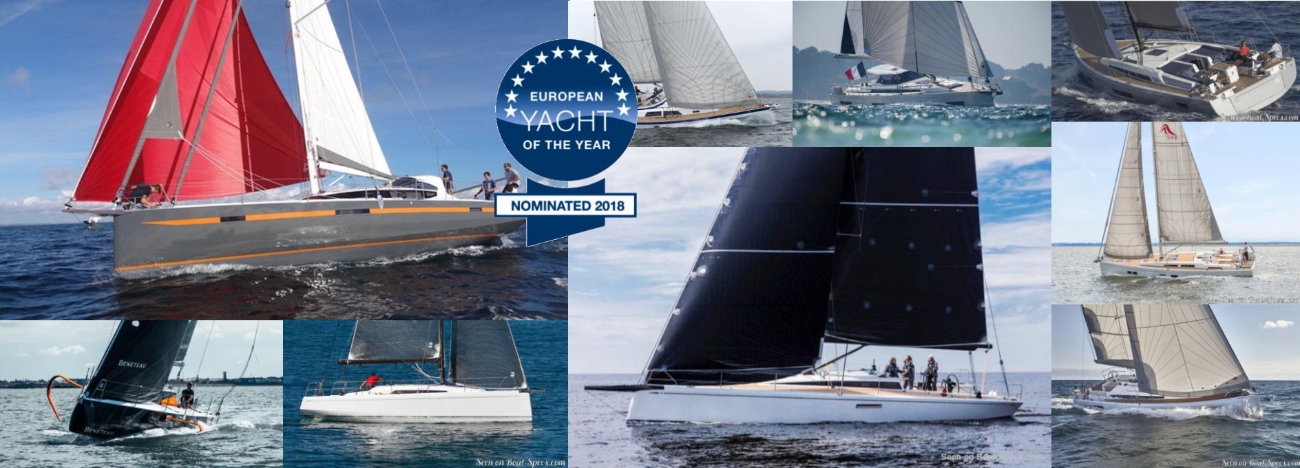 Voiliers nominées pour les European Yacht of the Year 2018 © Boat-Specs.com