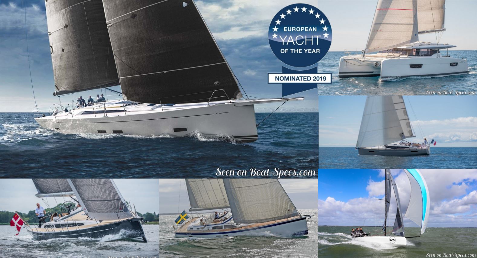 Voiliers nominées pour les European Yacht of the Year 2019 © Boat-Specs.com