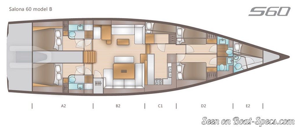 salona 60 fin keel ad boats sailboat specifications and
