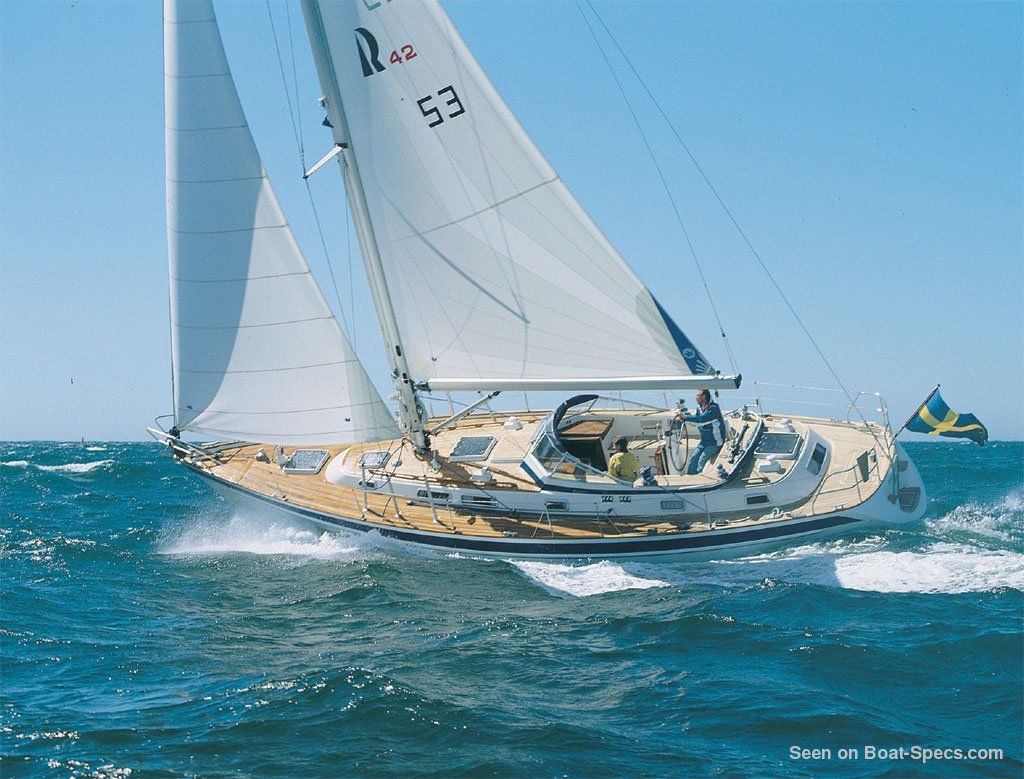 Hallberg-Rassy 42F standard sailboat specifications and ...